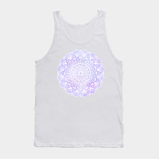 White Mandala on Pastel Purple and Blue Tank Top